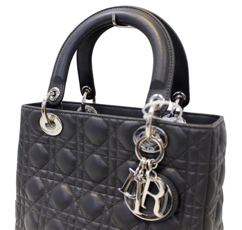 lady dior bag in black lambskin price|lambskin cannage bag.